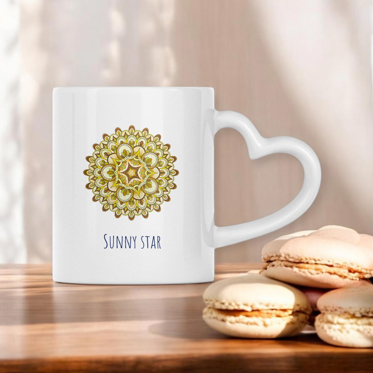 Image front Sunny Star handle shaped Mug 