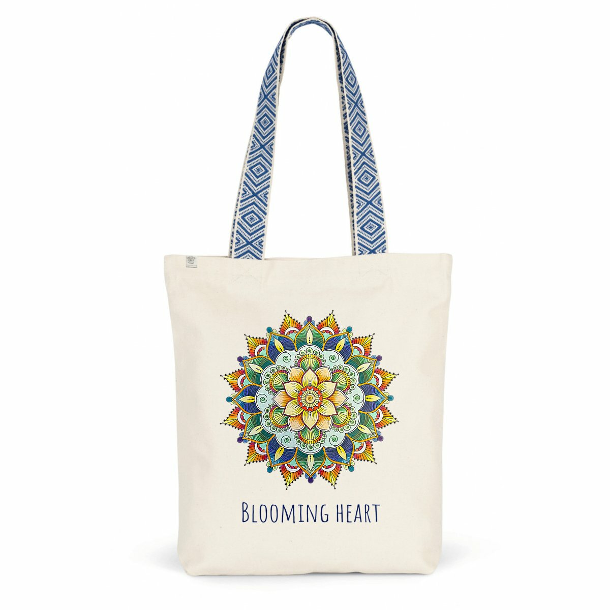 Image back Blooming heart Ethnic totebag