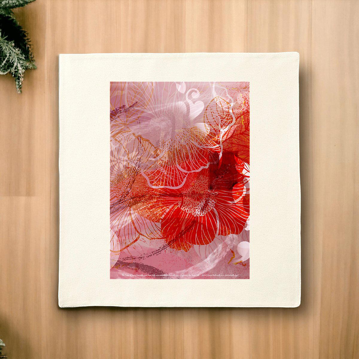 Image front Exploring the inner self Cotton cushion cover