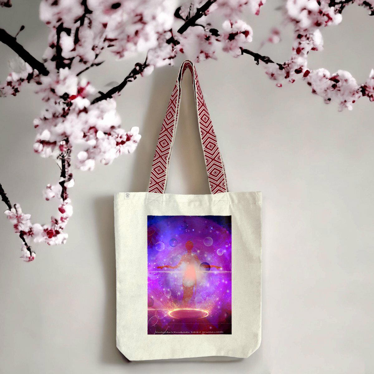 Image front The birth of the soul Ethnic totebag