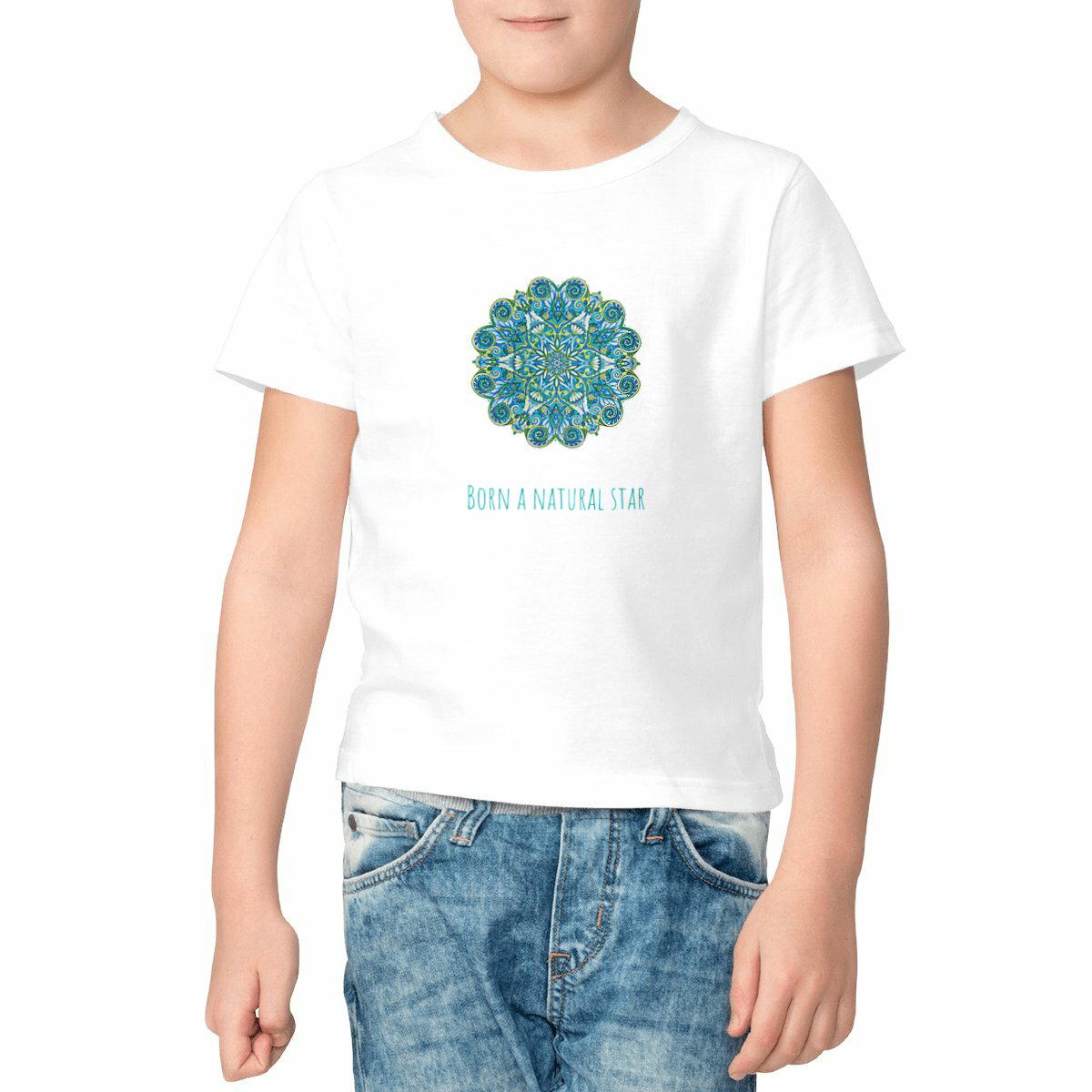 Image front Born a natural star Kids T-shirt