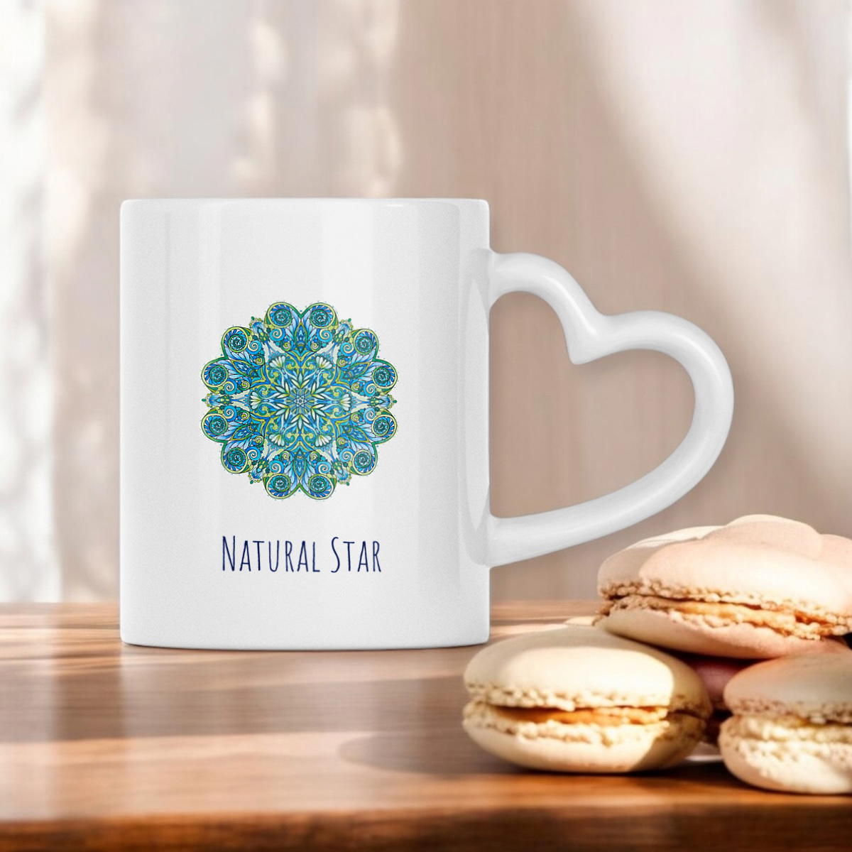 Image front Natural Star handle shaped Mug