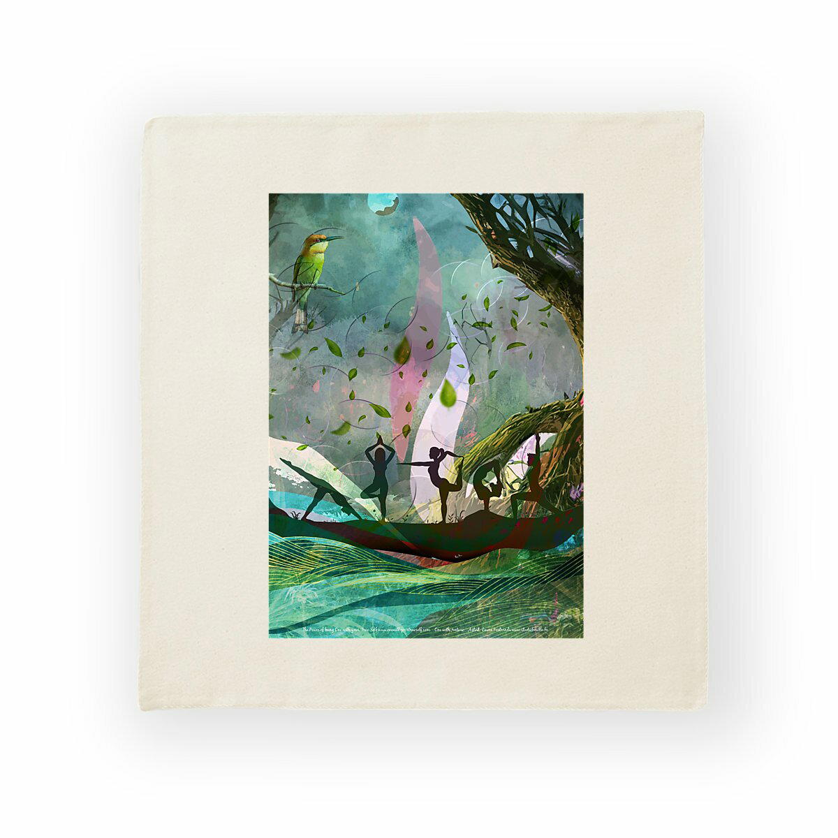 Image back One with nature, One with life Cotton cushion cover