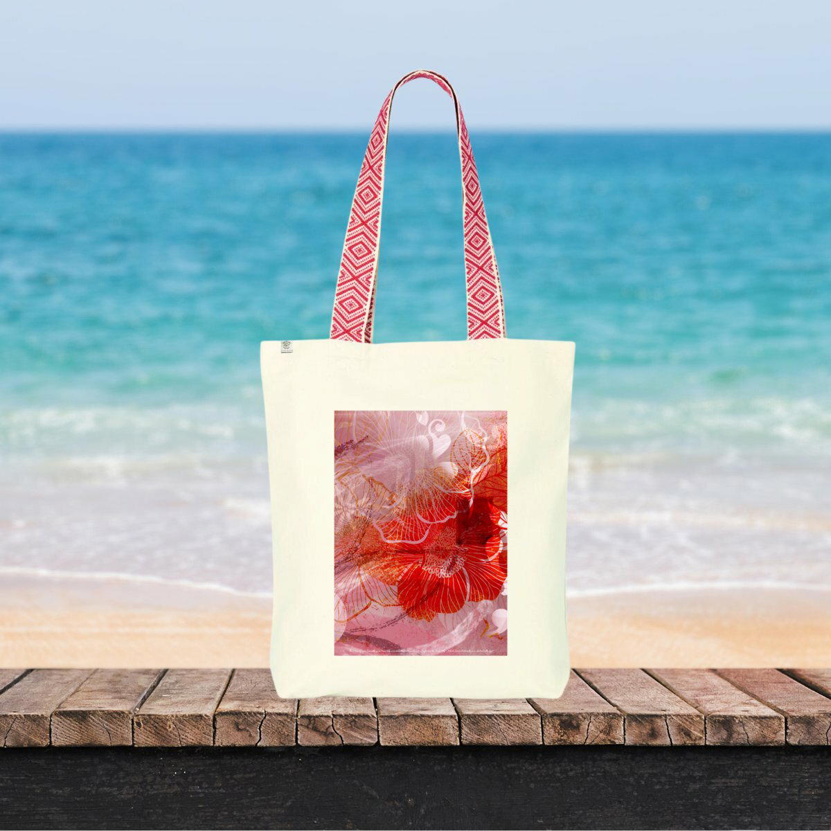 Image front Exploring the inner self Ethnic totebag