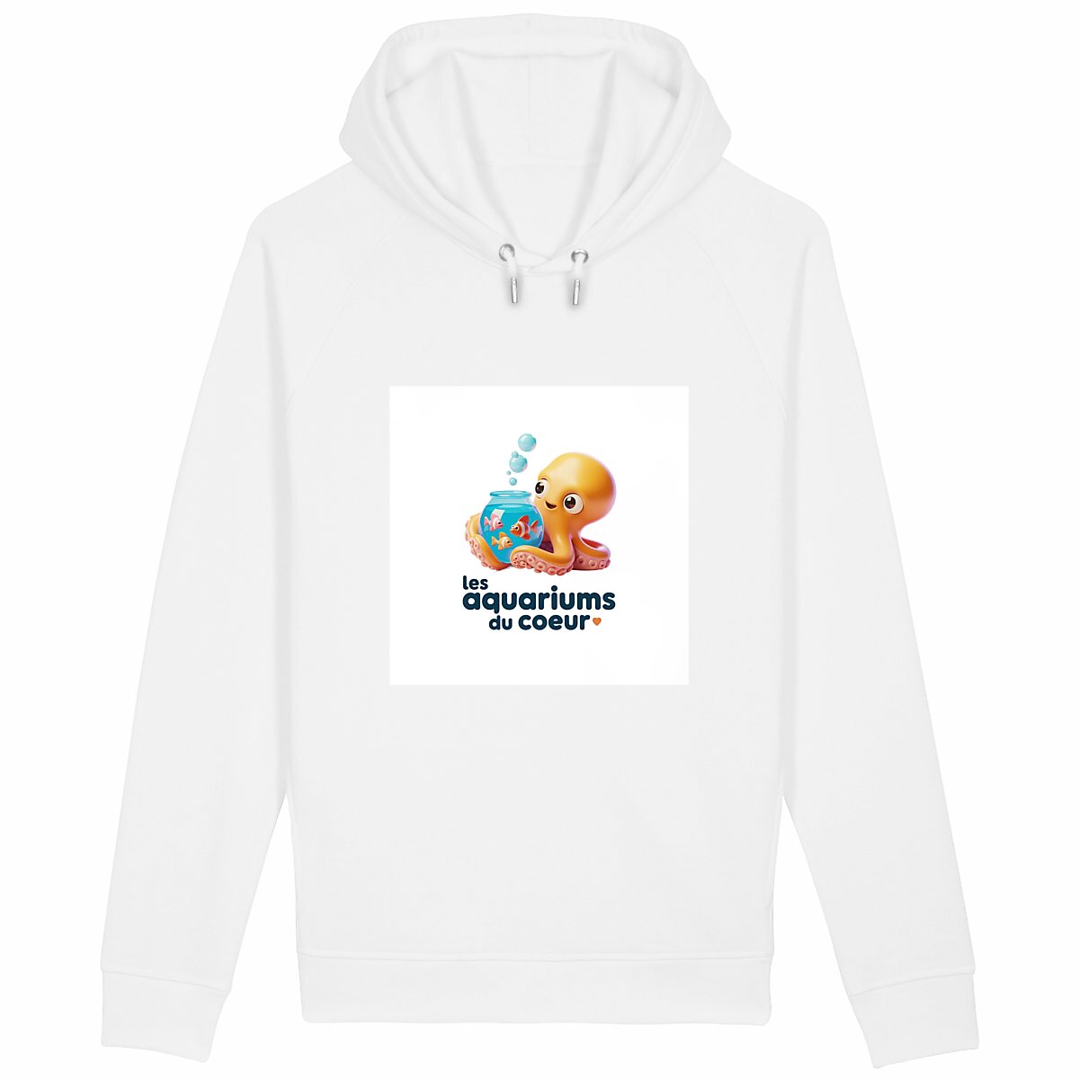 Sweat à capuche avec poches latérales pieuvre