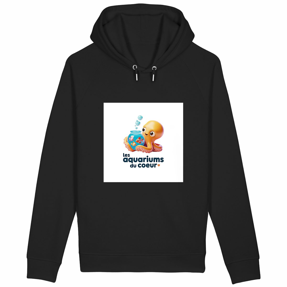 Sweat à capuche avec poches latérales pieuvre - Image