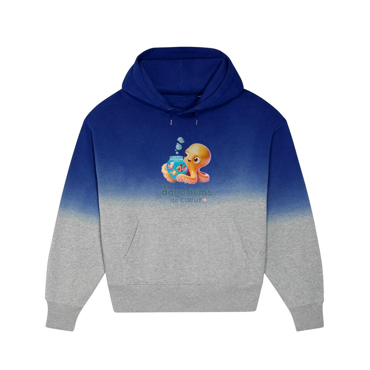 Sweat à Caupuche unisexe Dip Dye oversized - Image