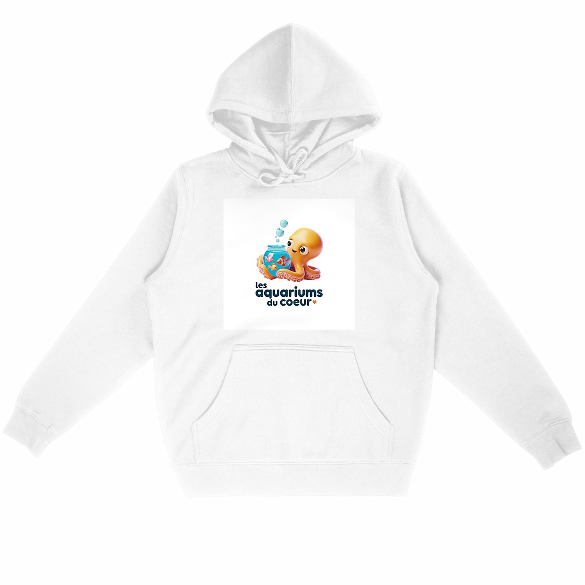 Sweat à capuche Léger Unisexe pieuvre
