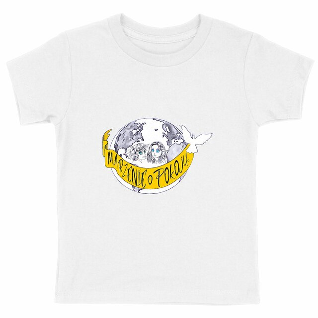 Image back T-shirt Enfant Épais «Rêve de Paix».PO- Manga ados + banderole en polonais. D97-N49
