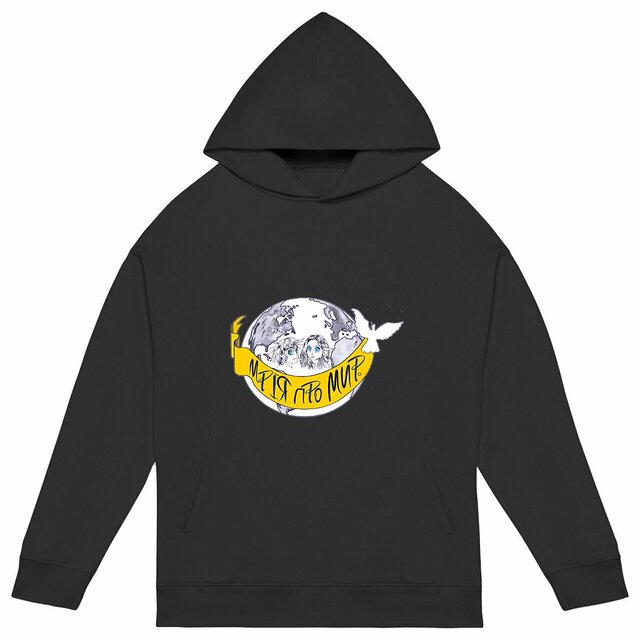Image back Sweat à capuche Unisexe Oversized «Rêve de Paix».UK-Manga-ados- bandle ukrainien.D97-N10