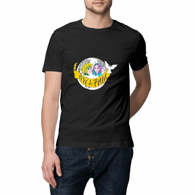 Image front T-shirt Unisexe Classique « Rêve de Paix ». Manga couleur Ados +banderole. DBAA-N8 