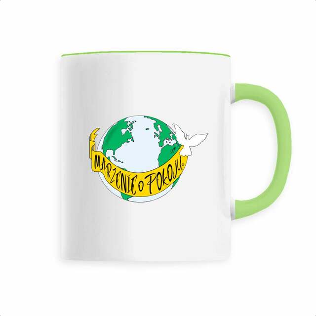 Image back Mug Céramique « Rêve de Paix ». PO-Banderole en polonais. D56-N40 