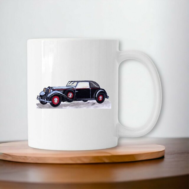 Image front Mug Céramique « Voiture ancienne ». Voiture ancienne JFD. D39-N40