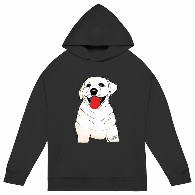 Image back Sweat à capuche Unisexe Oversized « SULTAN le labrador ». Labrador. D5-N10