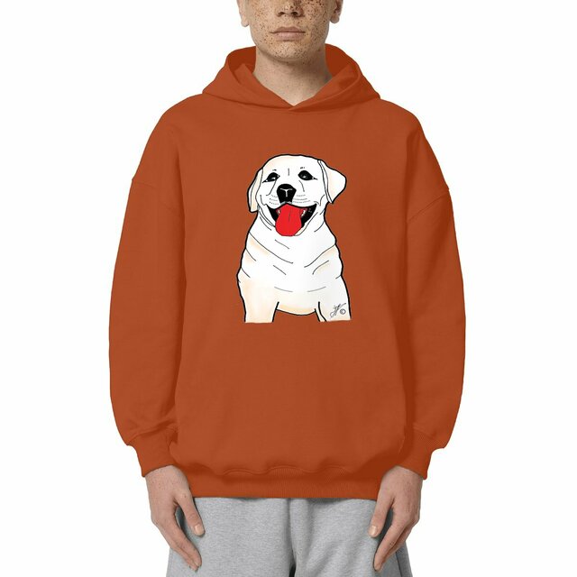 Image front Sweat à capuche Unisexe Oversized « SULTAN le labrador ». Labrador. D5-N10