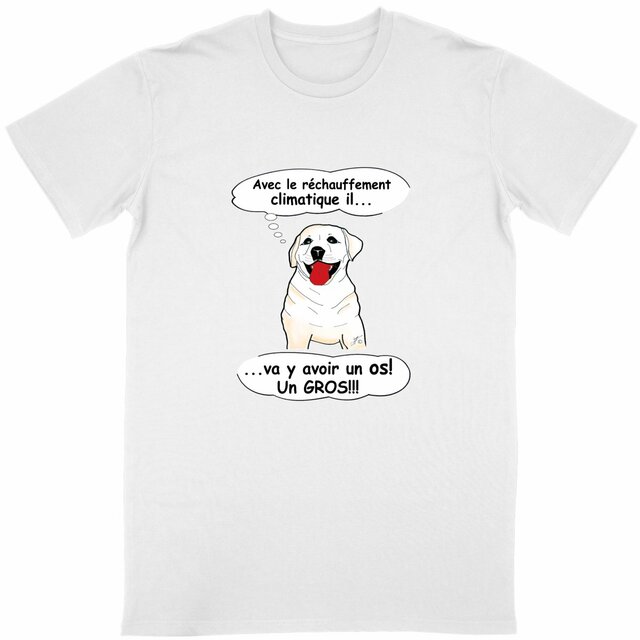 Image back T-shirt Unisexe Classique « SULTAN le labrador ». Labrador texte humour – D38DS-N8. 