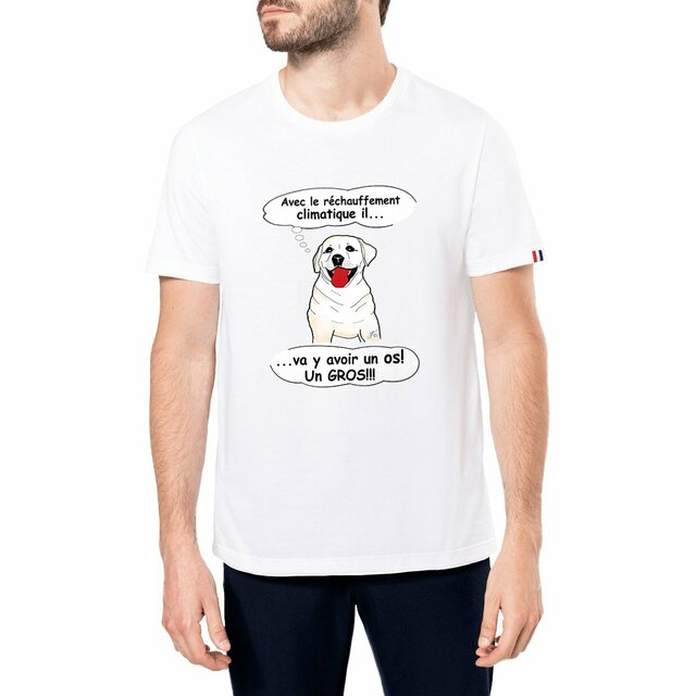 Image front T-shirt Homme Made in France « SULTAN le labrador ». Labrador humour – D38DS-N46