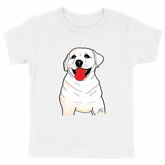 Image back T-shirt Enfant Épais « SULTAN le labrador ». Labrador. D5-N49