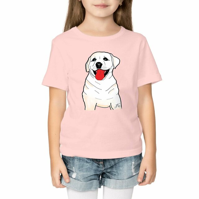 Image front T-shirt Enfant Épais « SULTAN le labrador ». Labrador. D5-N49