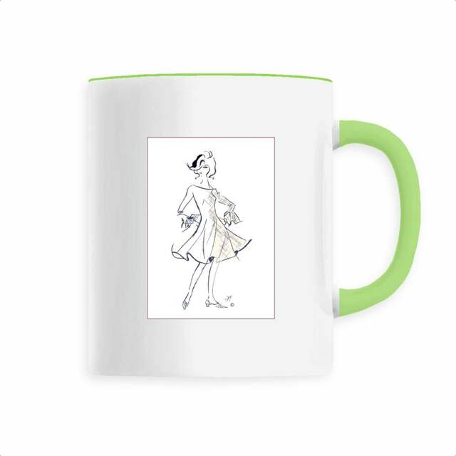 Image back Mug Céramique « Série French Touch Élégance ™ ». DB-N40.Encadré.  