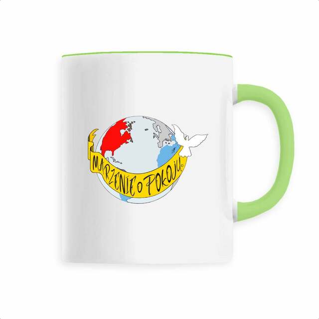 Image back Mug Céramique « Rêve de Paix ». PO-Banderole en polonais. D68-N40 