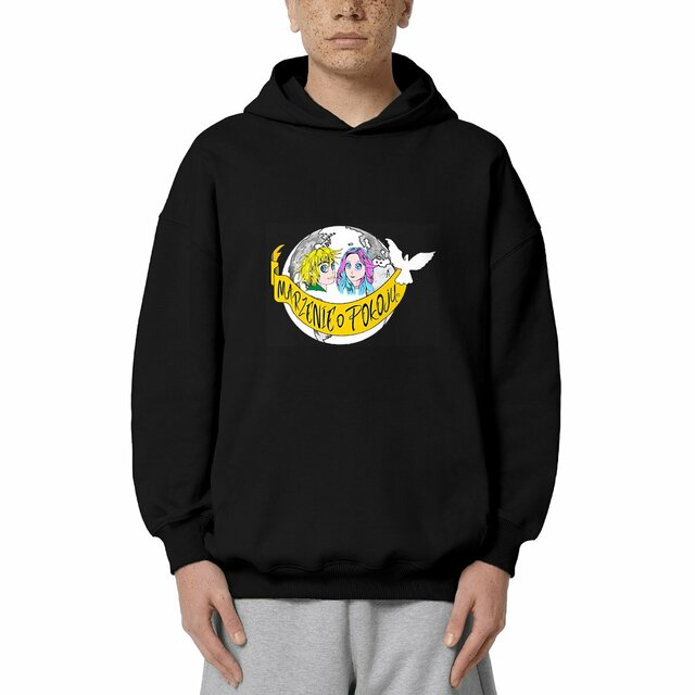 Image front Sweat à capuche Unisexe Oversized " Rêve de Paix» PO-Manga couleur en polonais. DBA4-N10