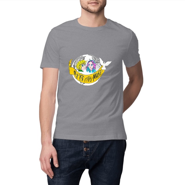 Image front T-shirt Unisexe Classique «Rêve de Paix» UK-Manga couleur en ukrainien. DBA5-N8