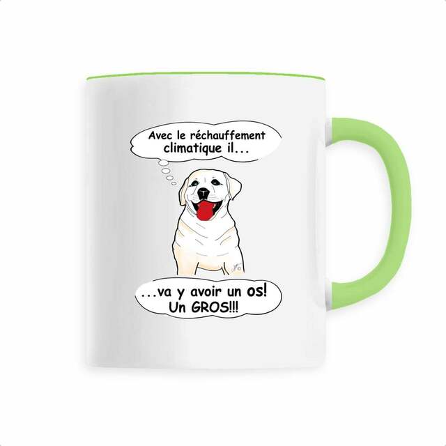 Image back Mug Céramique « SULTAN le labrador ». Labrador texte humour. D38DS-N40