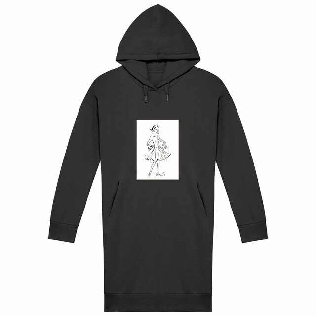 Image back Robe Sweat Femme « Série French Touch Élégance ™ ». D2- N10. Encadré.    