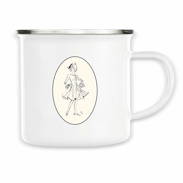 Image back Mug Métal « Série French Touch Élégance ™ ». D3-N39. Médaillon.