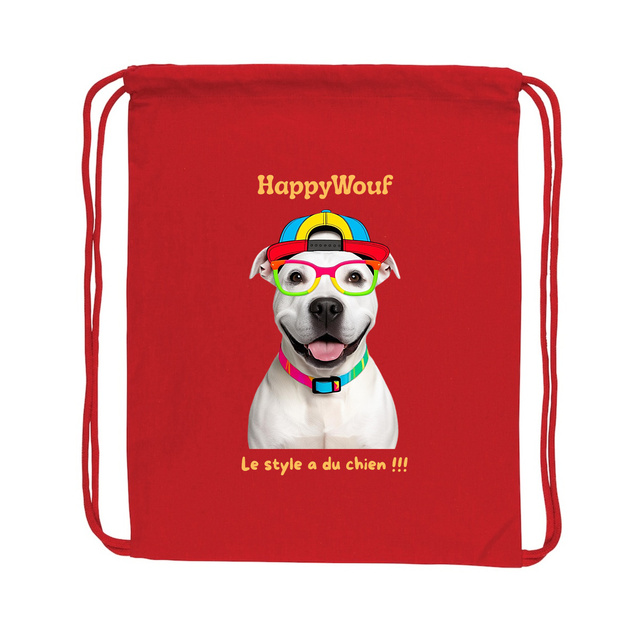 Image back Sac à dos - HappyWouf Staffie "le style a du chien"