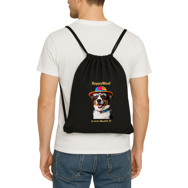 Image front Sac à dos - HappyWouf Berger Australien "le style a du chien"