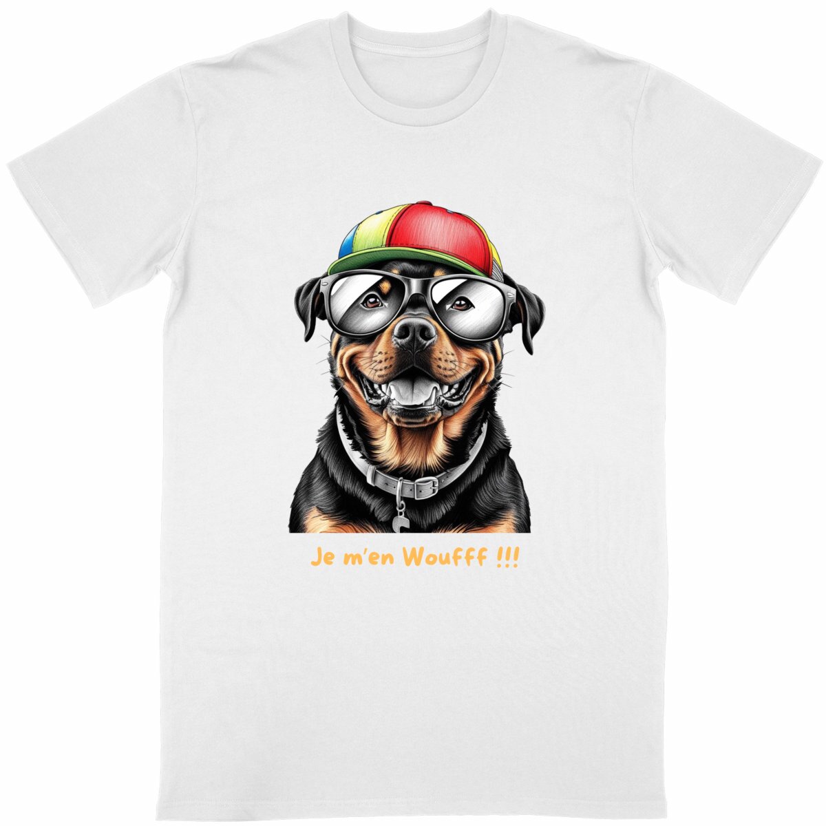 T-shirt unisexe adulte Rottweiler " Je m'en woufff !!! " - Image