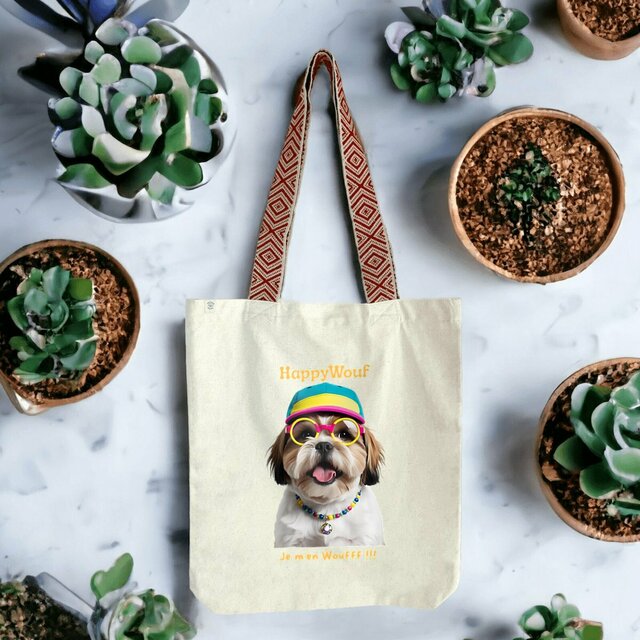 Image front Totebag - HappyWouf  Shih Tzu "Je m'en Wouf"