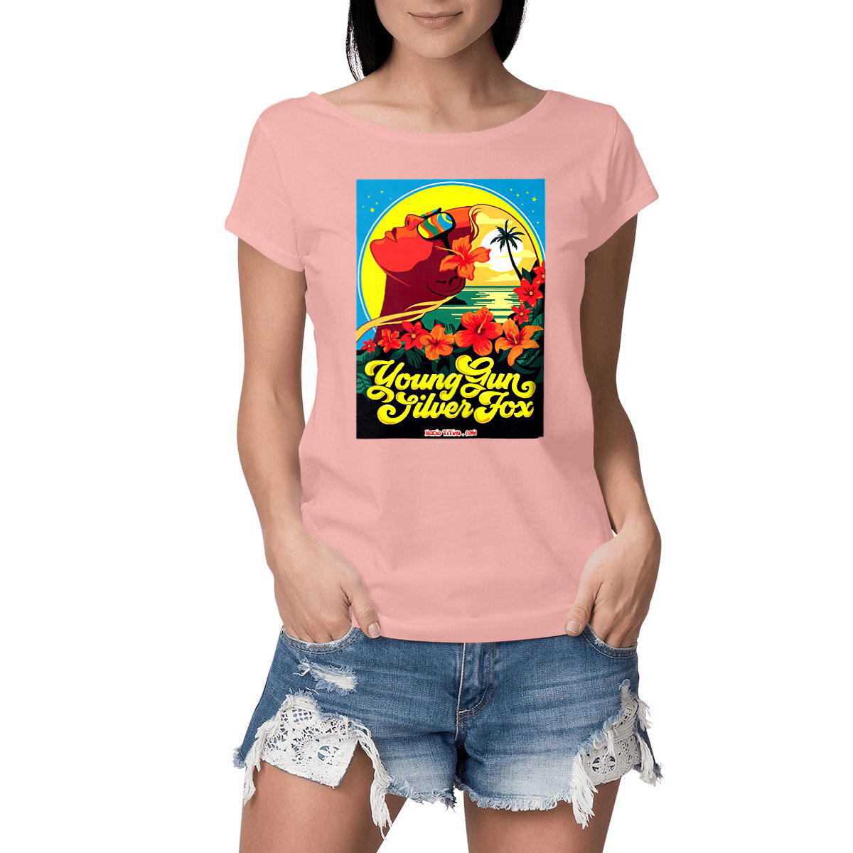 Image front Le T-Shirt cool "Young Gun Silver Fox" (femme)