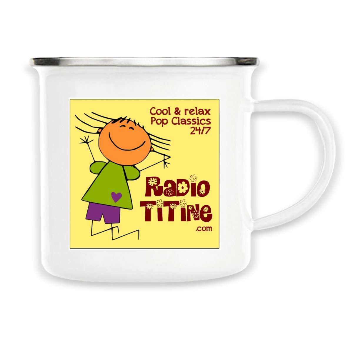 Image back Le Mug émail "Radio Titine"