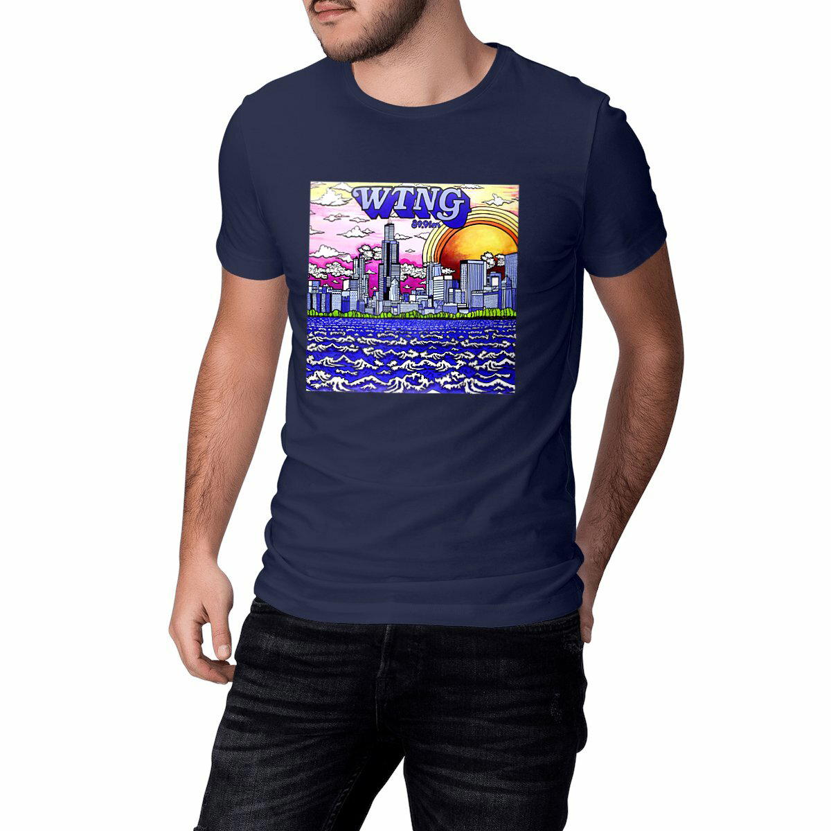 Image front Le T-Shirt H/F Top Qualité "WTNG 89.9FM"