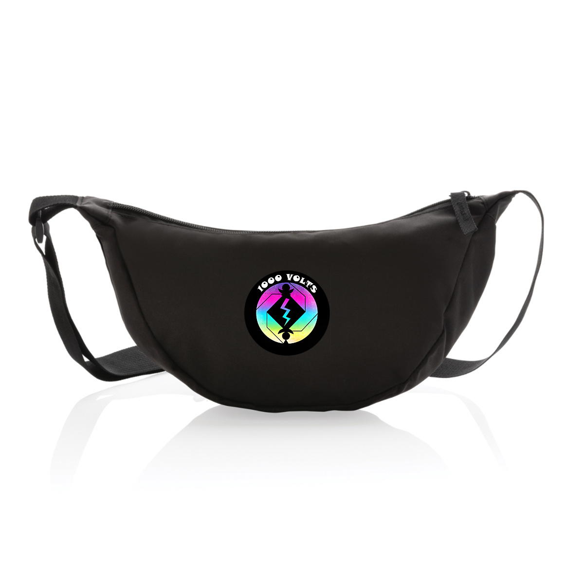 Sac banane en polyester recyclé avec logo 1000Volts Bzh - Image