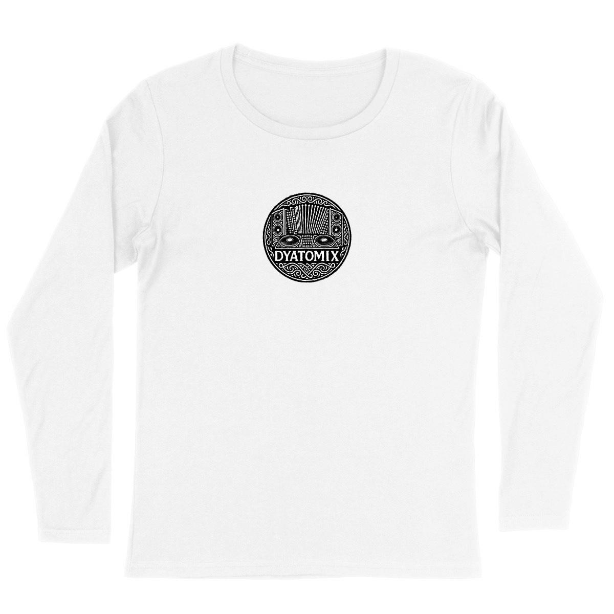 T-shirt femme léger manches longues DYATOMIX Black & White - Image