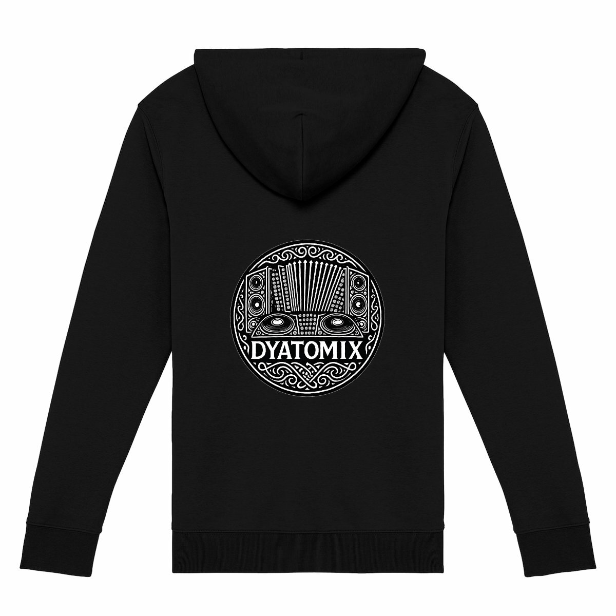  Sweat à capuche zippé unisexe DYATOMIX Black & White  - Image