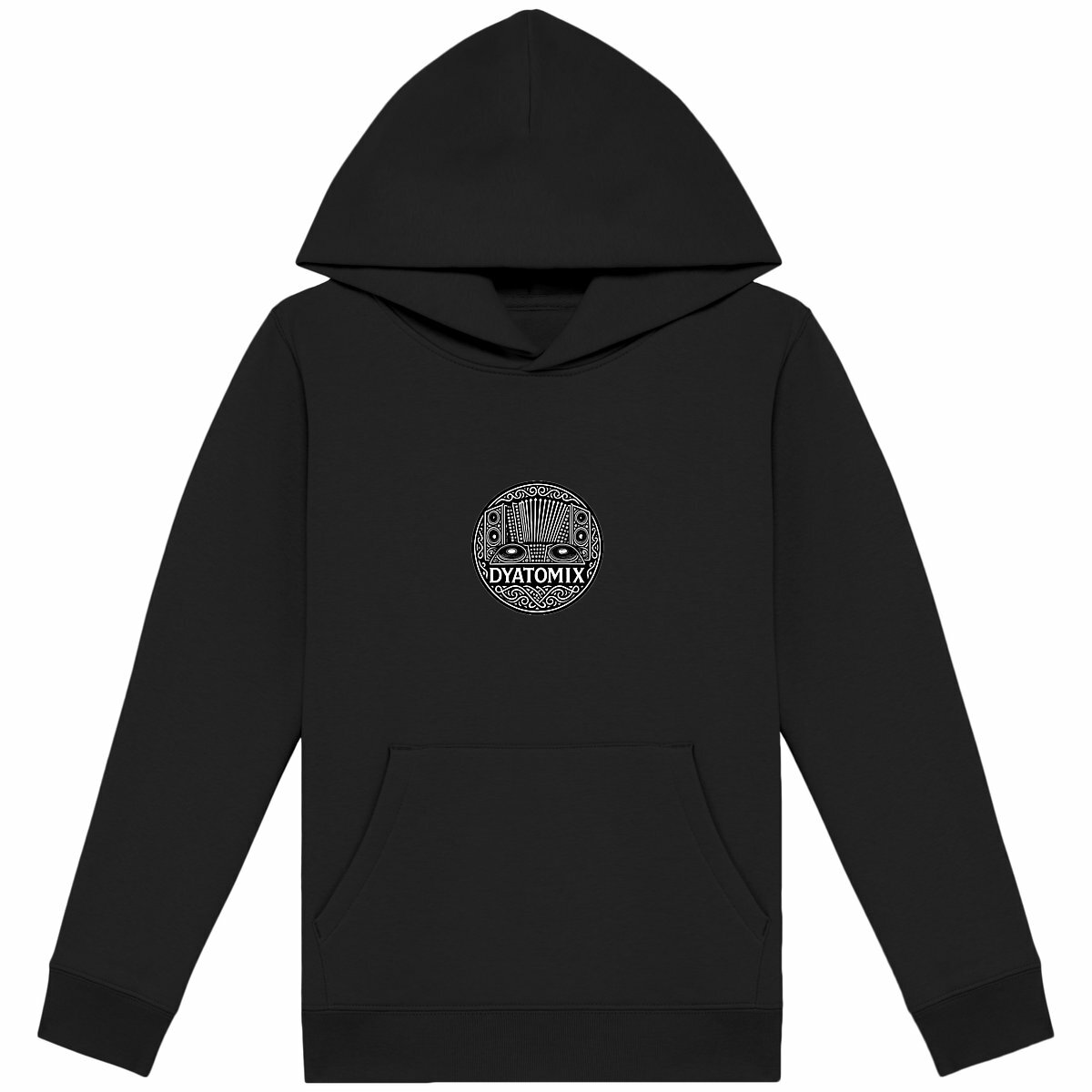 Sweat à capuche léger enfant DYATOMIX Black & White - Image