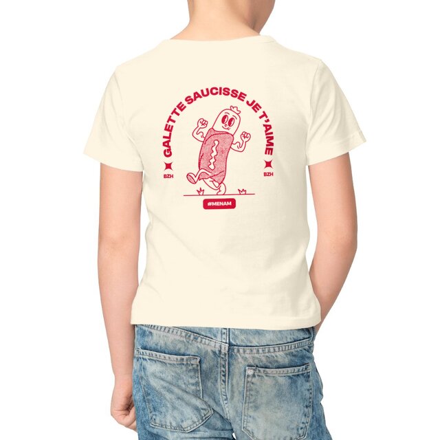 Image front T-shirt enfant Galette Saucisse