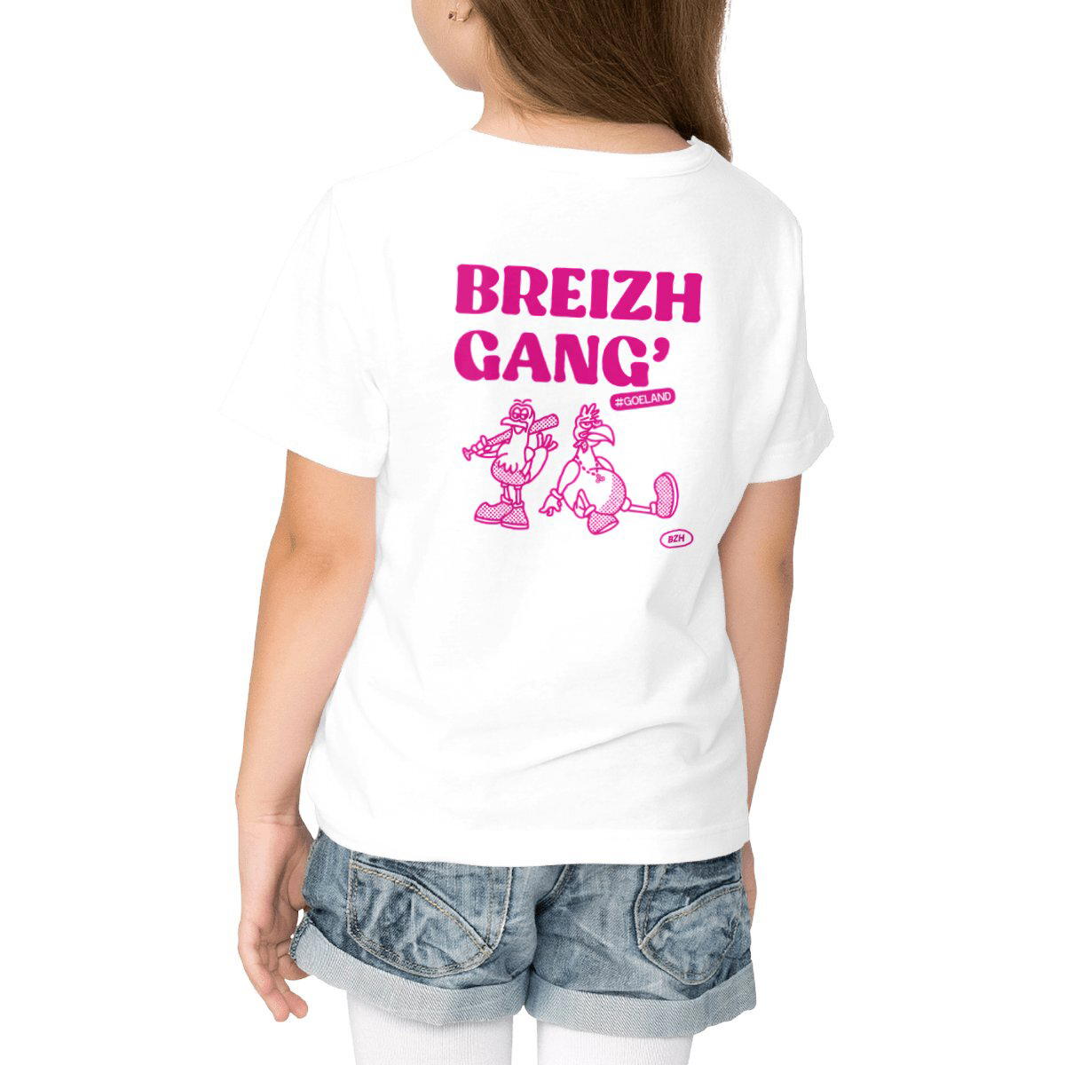 Image front T-shirt enfant Breizh Gang Rose