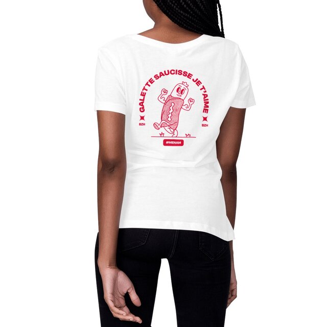 Image front T-shirt femme Galette Saucisse