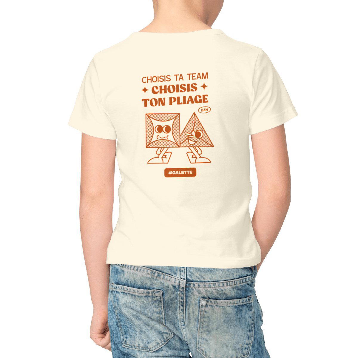 Image front T-shirt enfant Pliage Galette
