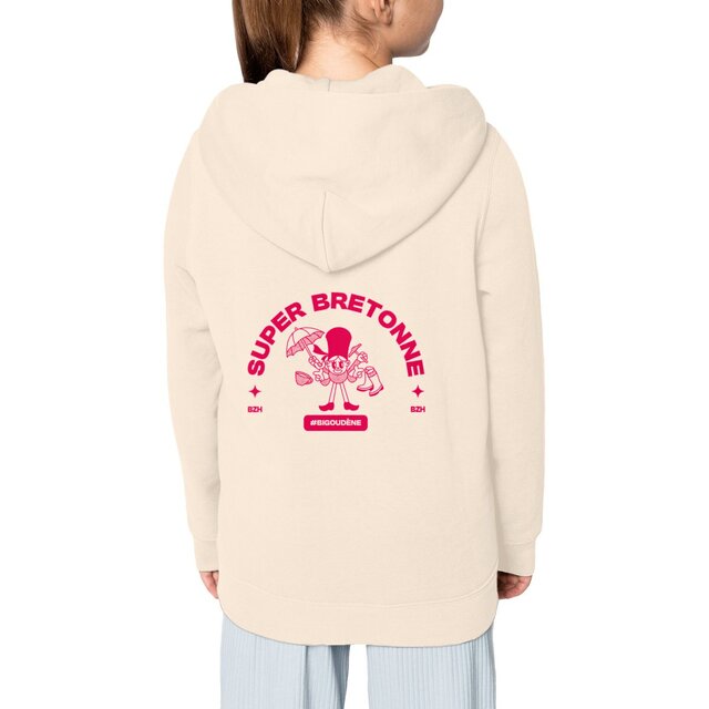 Image front Sweat à capuche enfant Super Bretonne