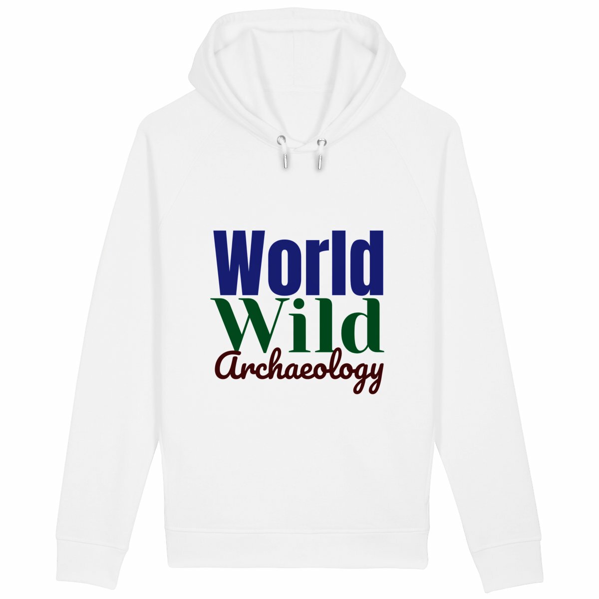 Felpa con cappuccio e tasche laterali in stile college americano - Image