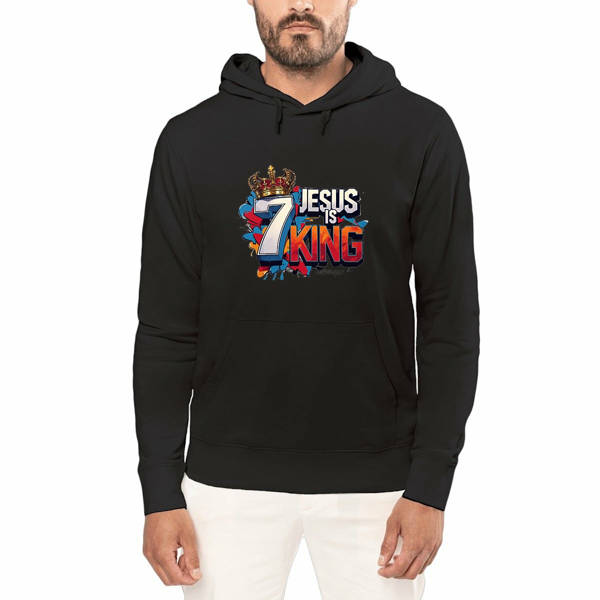 Sweat à capuche Unisexe JESUS IS KING