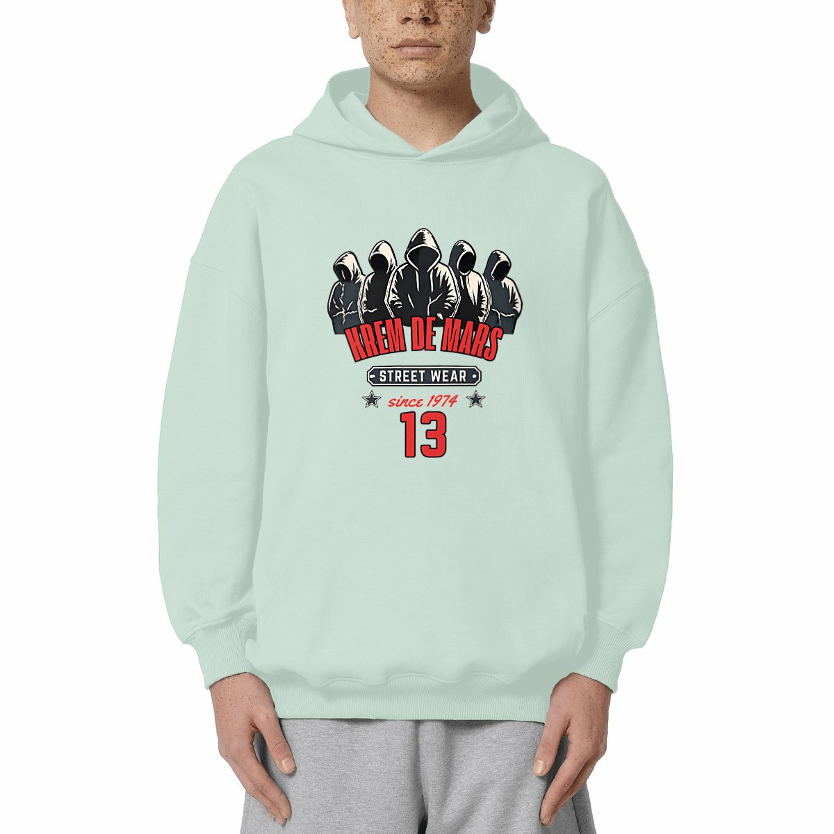 Sweat epais à capuche KREM DE MARS