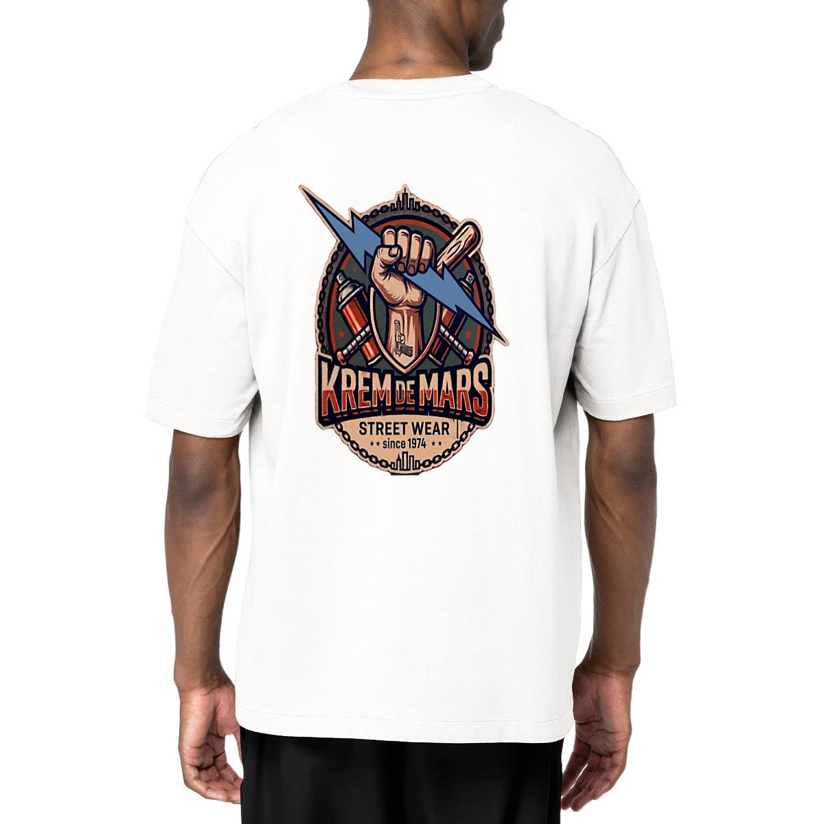Tee-shirt épais oversize Collector KREM DE MARS